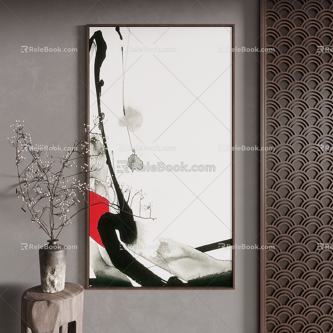 New Chinese Decorative Painting 3d model