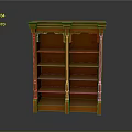Classic Wooden Shelf Unit With Multiple Open Shelves Carved Details And Sturdy Base