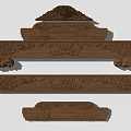 Ancient Architecture Chinese Ancient Architecture Carved Beam Ancient Architecture Carved Door and Window Ancient Architecture Carved 3d model