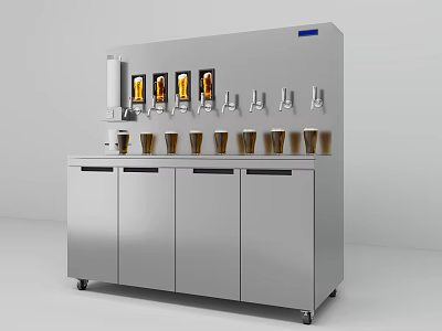 Modern smart beer machine beer cabinet 3d model