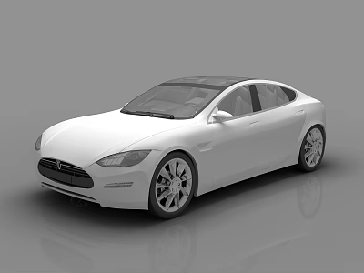 Modern White Sedan Car With Sleek Design Sunroof And Alloy Wheels 3d model