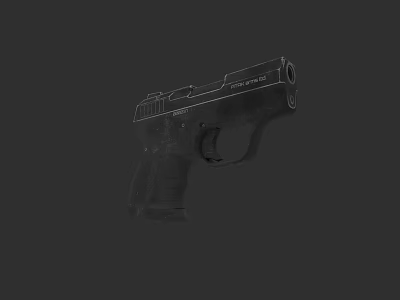 3D Rendered Modern Pistol With Grip Barrel Trigger And Black Background 3d model