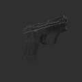3D Rendered Modern Pistol With Grip Barrel Trigger And Black Background