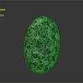 Natural Wood Stone with Oval Shape Green and Pink Speckled Texture