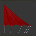 Red Folding Camping Tent With Sturdy Metal Poles Essential Outdoor Living Supplies