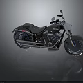 Black Classic Cruiser Motorcycle With Leather Seat Chrome Details And Spoked Wheels
