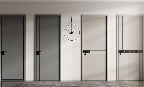 Modern swing door 3d model