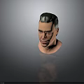 3D Male Character Human Head Model with Detailed Realistic Facial Features and Anatomical Accuracy