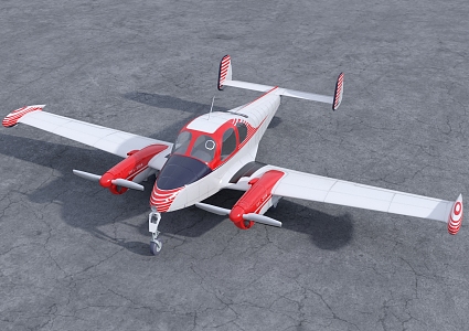 modern aircraft 3d model