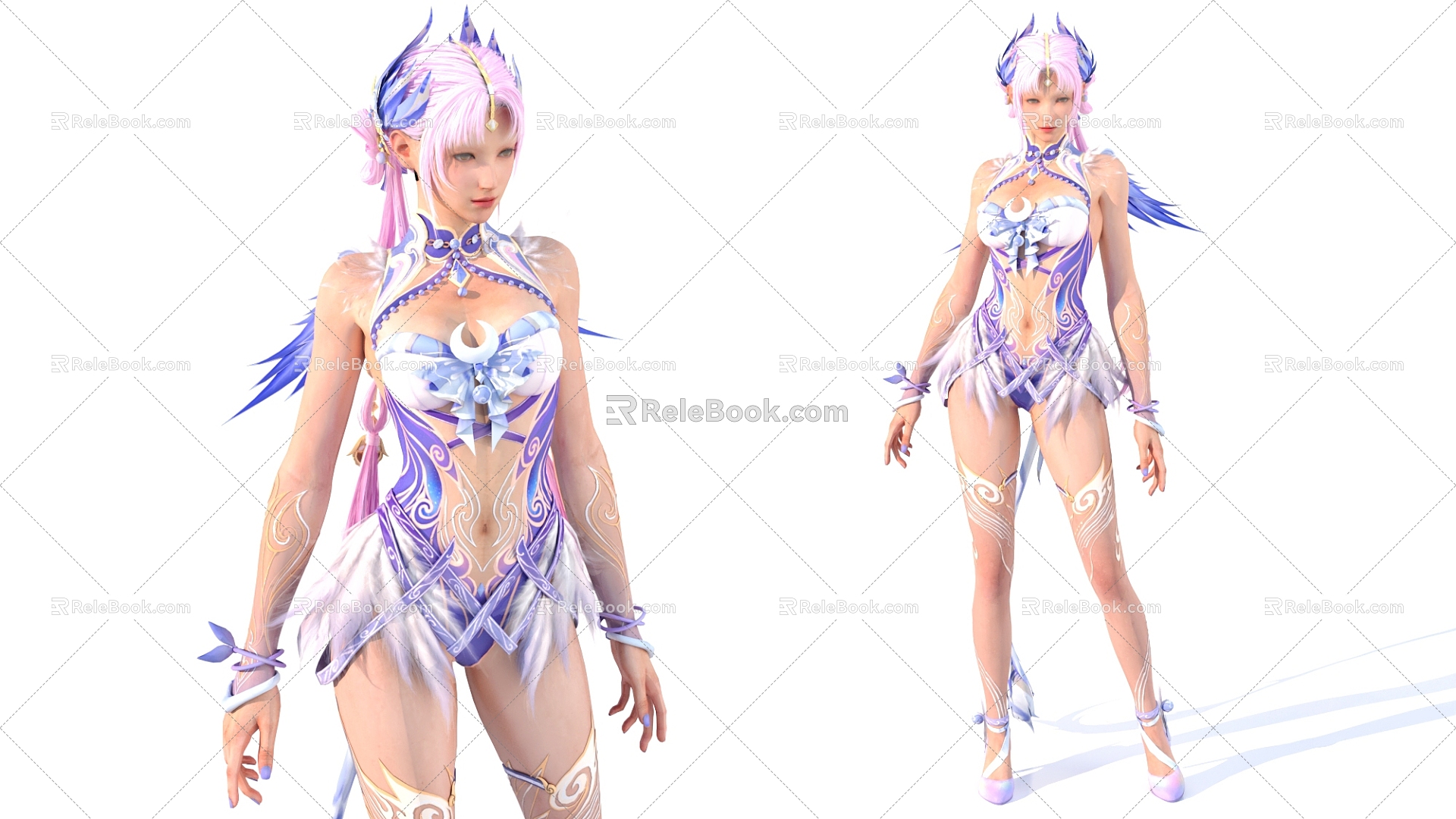 Anime costume beauty beauty virtual character 3d model