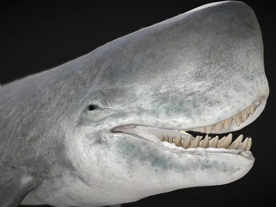 Detailed Prehistoric Shark Head Model With Sharp Teeth And Realistic Skin 3d model
