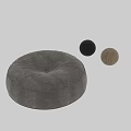 Round Floor Cushions in Black Beige Gray Soft Velvet Fabric for Living Room Decor