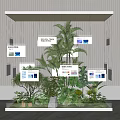 Lush Indoor Plant Combination In Design Lab Business Exhibition Setup