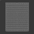 Modern Upholstered Double Bed With Gray Panel Headboard And White Quilted Mattress