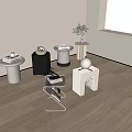 Modern side corner 3d model