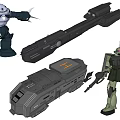 Electric toy robot future technology star wars spaceship 3d model