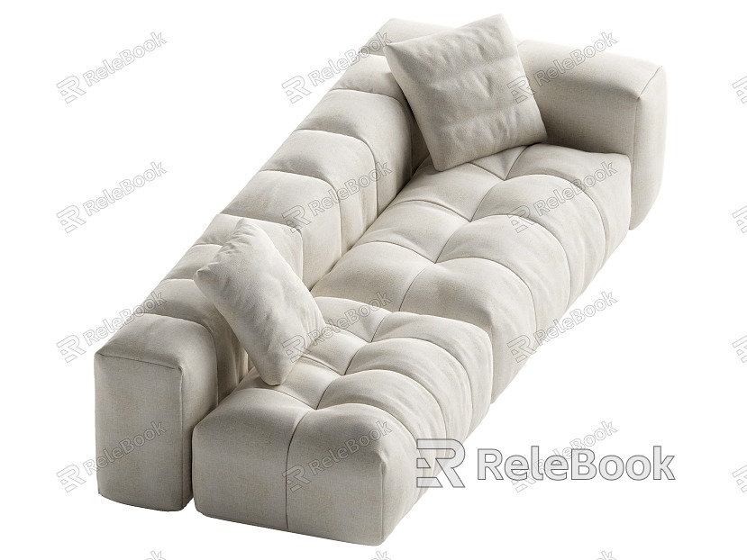 Cream wind multi-person sofa model