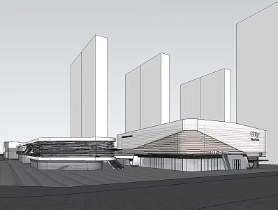 Modern Commercial Building Commercial Building Commercial Multi-storey 3d model