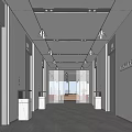 modern elevator hall 3d model