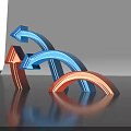 Directional Signage With Curved Colorful Arrows Indicating Entry Path And Enter Here Text