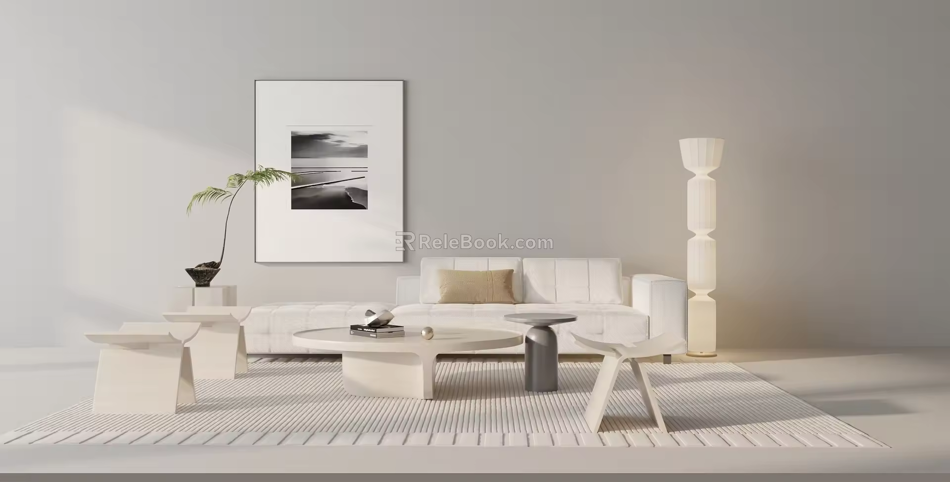 Modern Sofa Coffee Table Combination Sofa Combination 3d model
