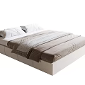 Simple Single Bed Design With White Frame And Grey Bedding