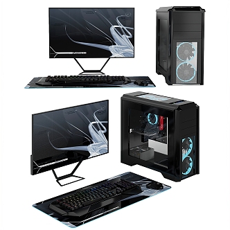 Desktop game computer host 3d model