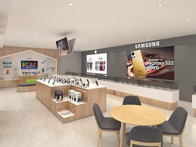 Modern Mobile Phone Shop 3d model