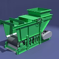 Green Industrial Processing Equipment with Conveyor Belt and Feeding Hopper System