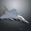 Gray Military Fighter Jet Scale Model With Transparent Cockpit And Detailed Wings