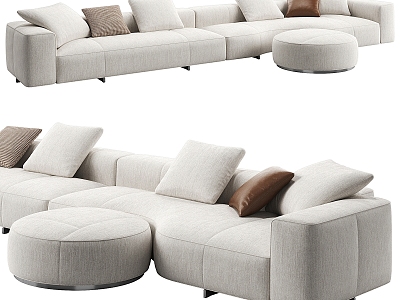 Modern Minotti Multi-Person Sofa Fabric Multi-Person Sofa Combination Sofa model