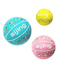 Assorted Colored Sijing Balls With Cartoon Patterns And World Football Design