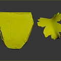 Carved Stone Architectural Decorative Sculpture With Leaf Design And Gold Accent