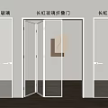 Modern Changhong Glass Folding Door for Interior Home Room Partition Design