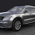 Silver Kia Seltos SUV With Modern Design Front Grille And Alloy Wheels
