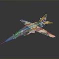 Camouflage Fighter Jet Model With Red Star Military Design And Detailed Paintwork