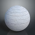 Stone Sphere Decorative Structure Made With Layered Blocks And Textured Surface 3d model