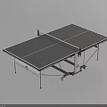 Ping Pong Room Setup With Adidas Portable Table Tennis Table Black Top And Wheels