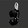 Durable Automotive Part Featuring Black Roller And Silver Metal Hook Design