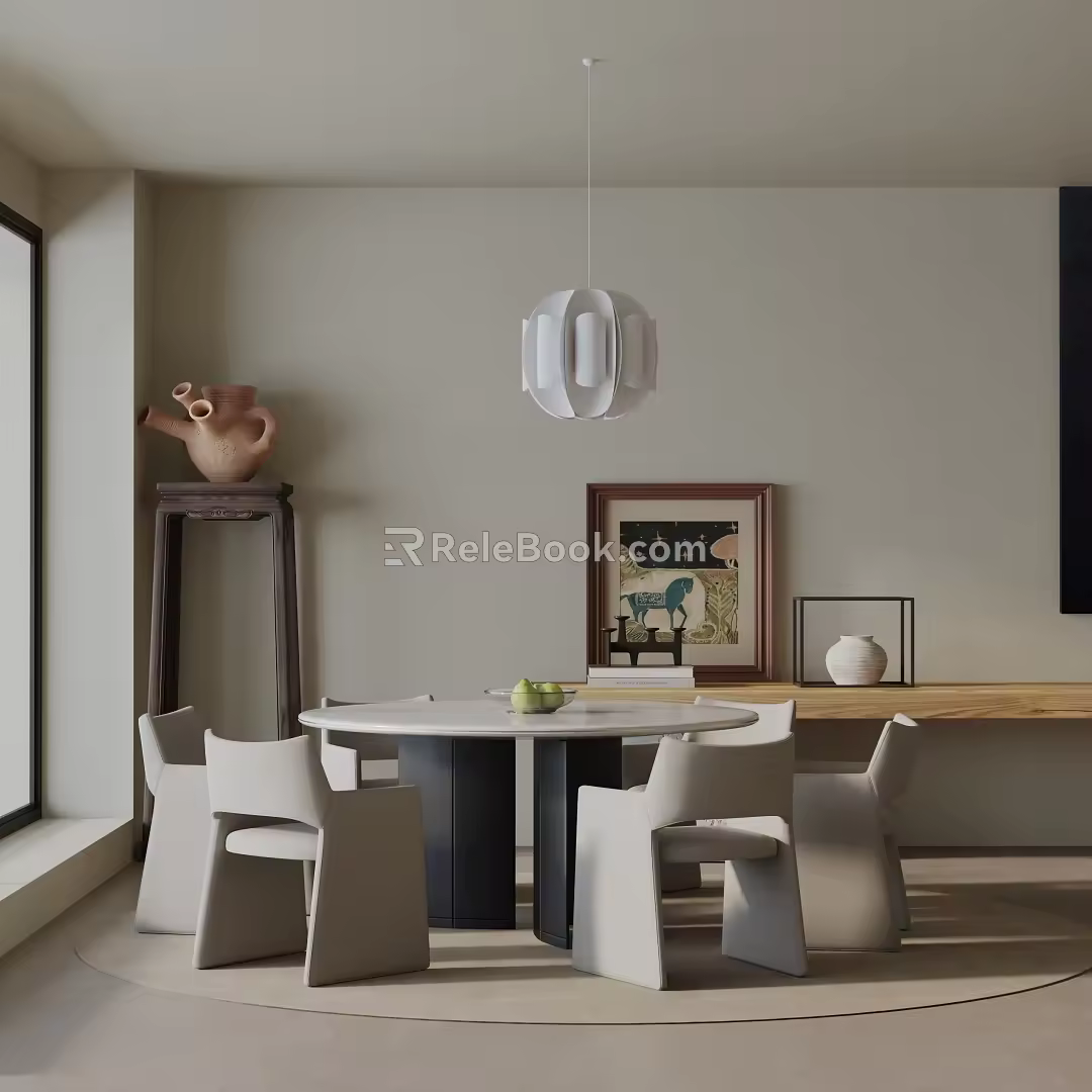 Modern table combination 3d model