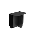 Modern Black Side Table With Unique Curved Structure And Sleek Surface Design