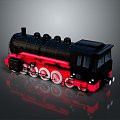 vintage train steam train train carriage locomotive head steam car carriage train modern vehicle 3d model