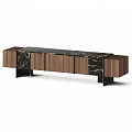 Modern Dresser Design With Wooden Drawers Marble Surface And Black Legs