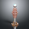 Mechanical Component Structure With Silver Ball Copper Coil Spring And Gear Base