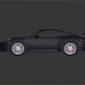 Dark Sports Car With Rear Spoiler Shiny Exterior And Stylish Alloy Wheels