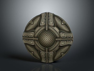 Medieval Shield Ancient Shield Defensive Weapon Ancient Shield Iron Shield Protective Shield Wooden Shield 3d model