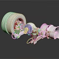 White Mechanical Axle Components With Large Wheel Metal Parts And Suspension Structure