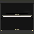 Black Yamaha Upright Piano with Functional Stylish Classic Design as Elegant Household Living Item