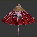 Red Umbrella Design With Yellow Top Red Canopy Ribs And Handle
