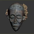 Handcrafted Traditional African Cultural Headpiece With Intricate Carvings And Woven Decorations